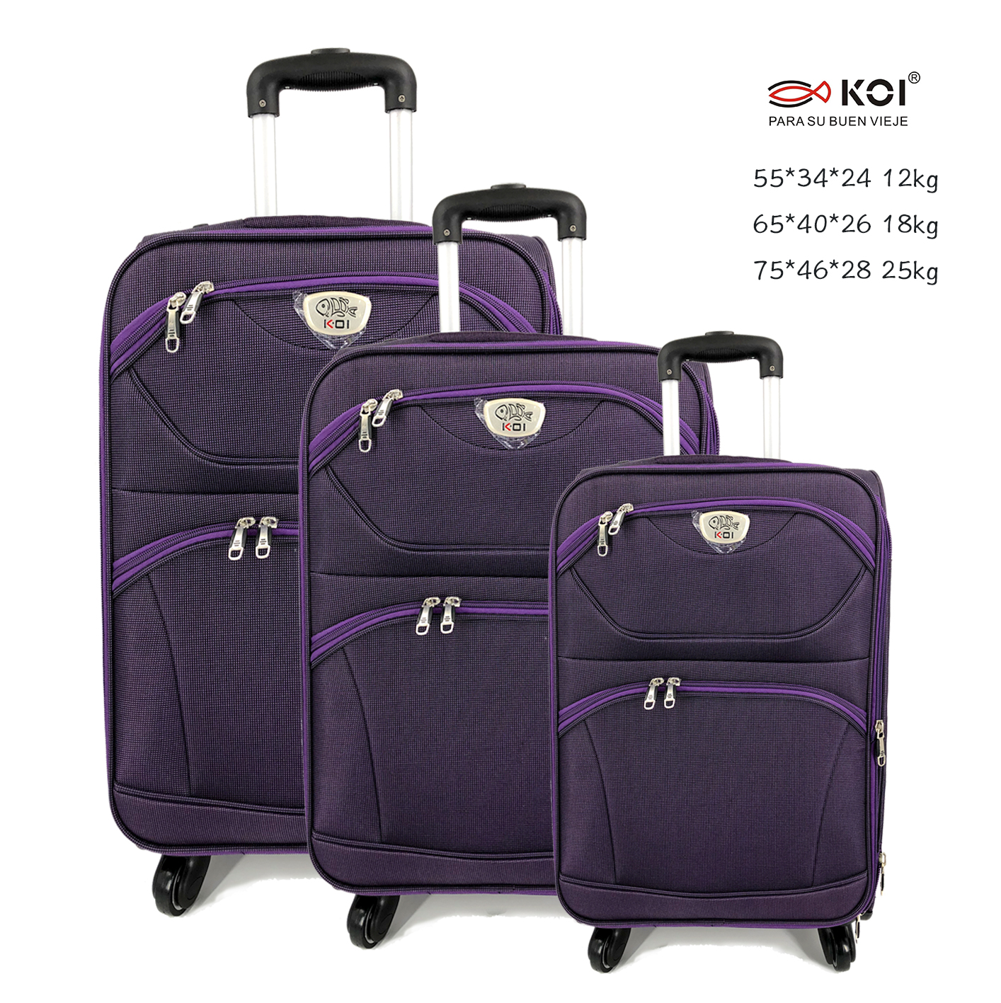 Set Maleta 3 Piezas tela - chinoinc