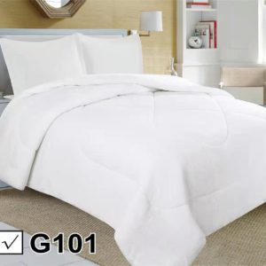 Cubrecama Blanco con chiporro para invierno 2 plaza