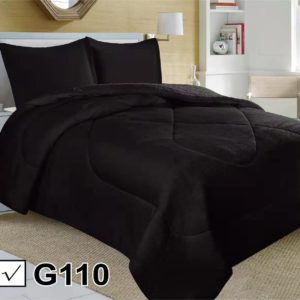 Cubrecama Negro con chiporro para invierno 2 plaza