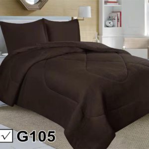 Cubrecama Marron con chiporro para invierno 2 plaza