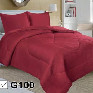 Cubrecama Burdeo con chiporro para invierno 2 plaza